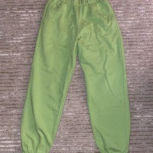 Brandy Melville Green Sweat Pants